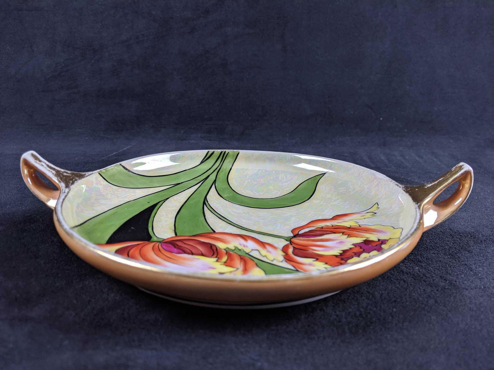 Vintage Noritake Art Deco Lusterware Dish With 2 (1 of 7)