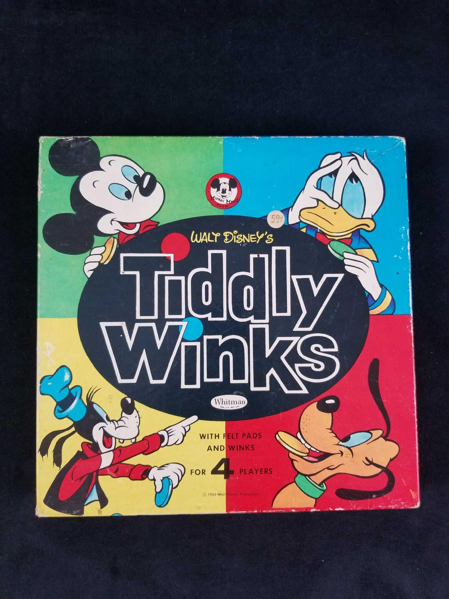 Vintage Walt Disney's Tiddy Winks Mickey Mouse Donald (1 of 4)