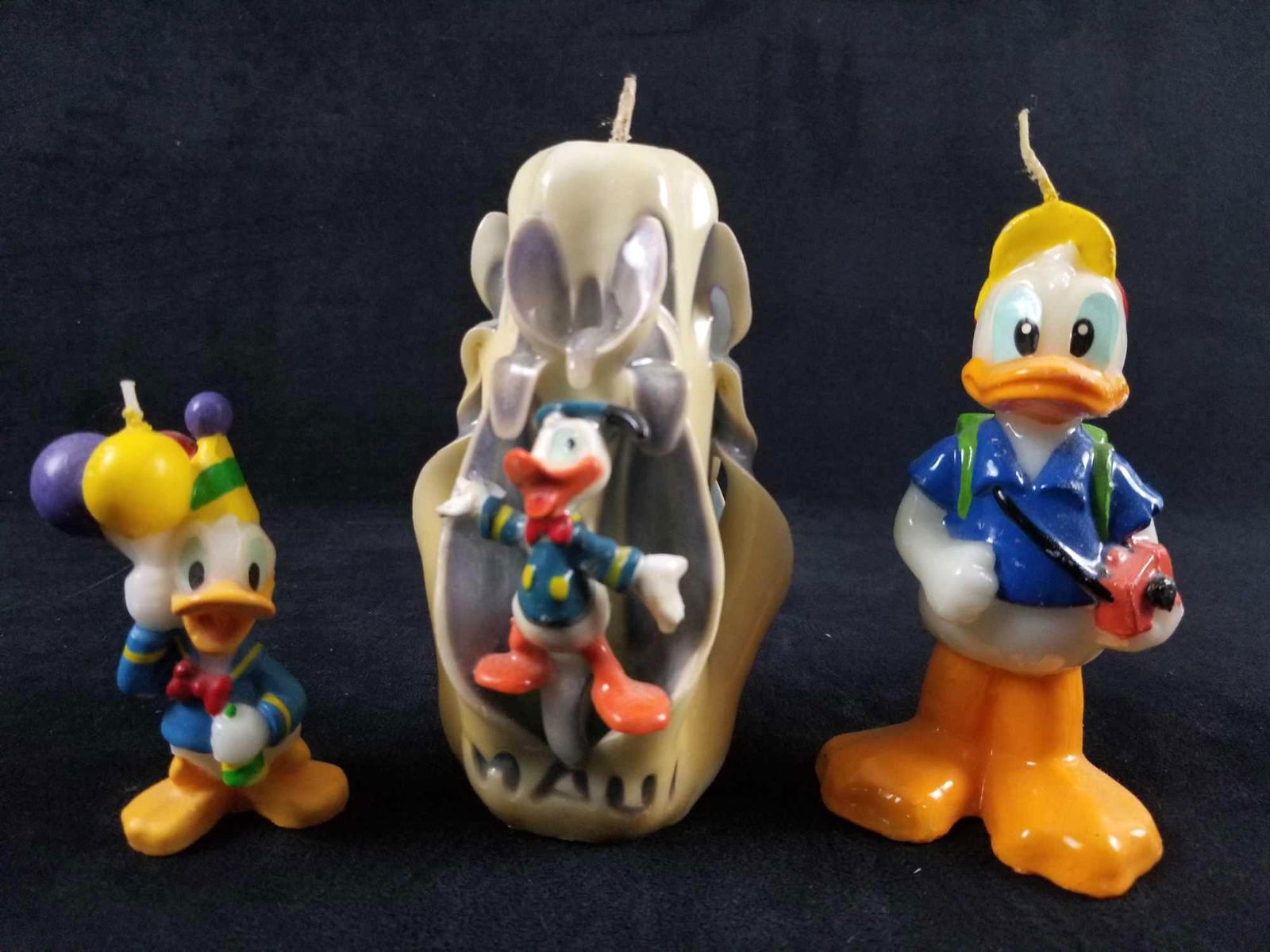 Lot of 3 Vintage Walt Disney Donald Duck Candles (1 of 8)