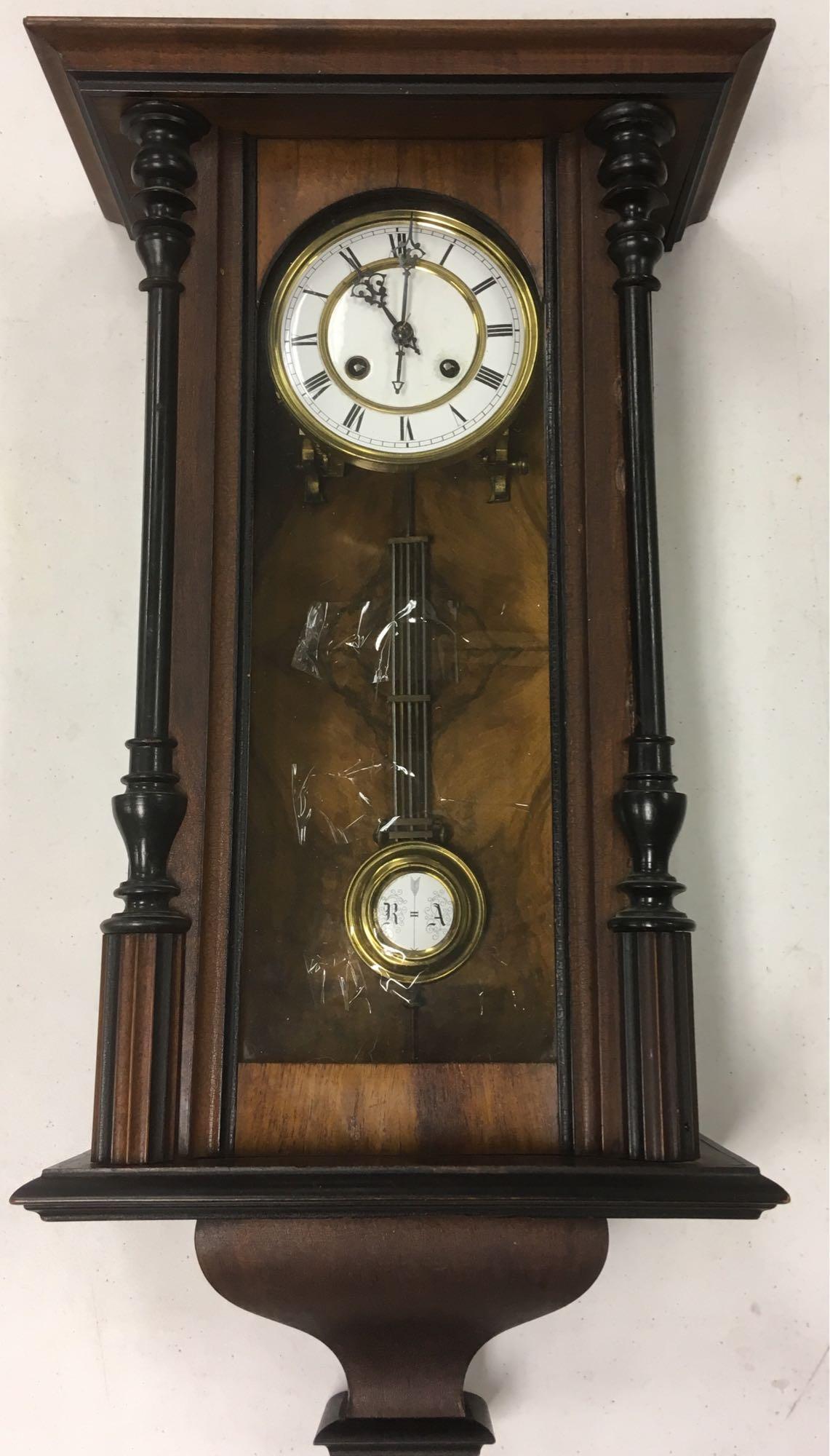 Vintage Junghans RA Pendulum Wall Clock: Junghans RA Pendulum Wall Clock. This lovely wall clock is from the early 1900's and has been recently restored by a local German clock maker. Made in Germany, this clock has the roman numeral XX11 (2