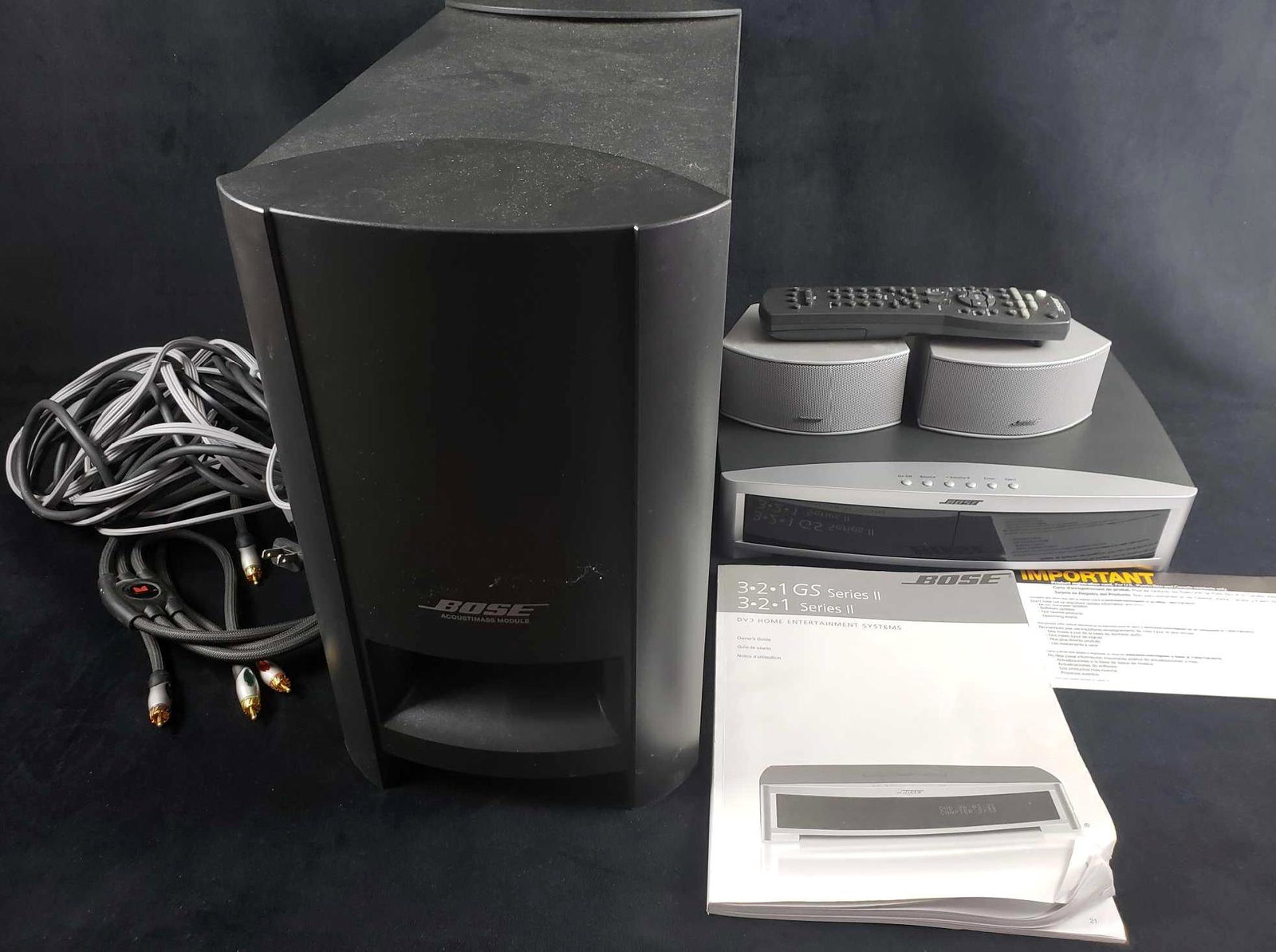 Bose 3 2 1 GS Series II DVD Home Entertainment Systems: Bose 3 2 1 GS Series II DVD Home Entertainment Systems. This Bose home entertainment system is in great used condition. The system is assumed to be in working order and shows no known signs of exterio