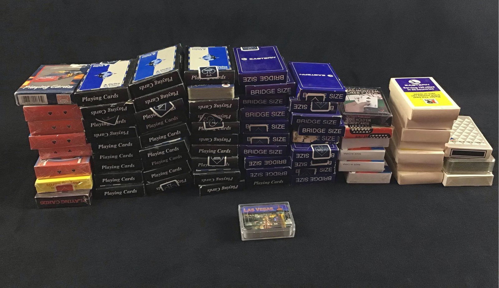Lot of 72 Playing Card Packs: This lot consists of 72 different playing card packs. some were used for marketing. Some have known damages such as marks and tears and some are in excellent condition. In total this listing consists 