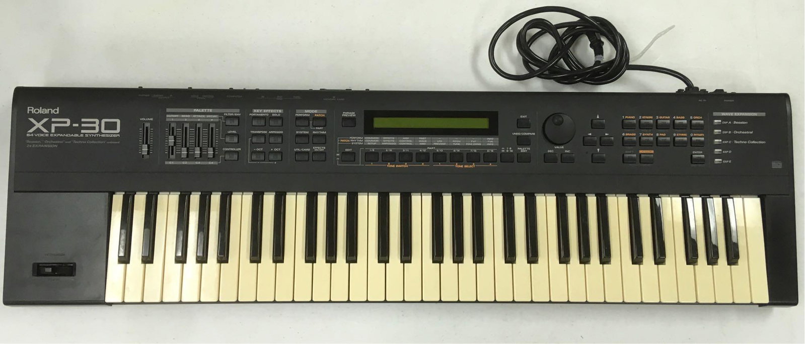 Roland XP 30 Synthesizer 61 Key 64 Voice Expandable: Roland XP-30 Synthesizer, 61 Key, 64 Voice Expandable; this instrument is in excellent condition. It is untested as we do not have a speaker system to connect. The instrument does power and on and man