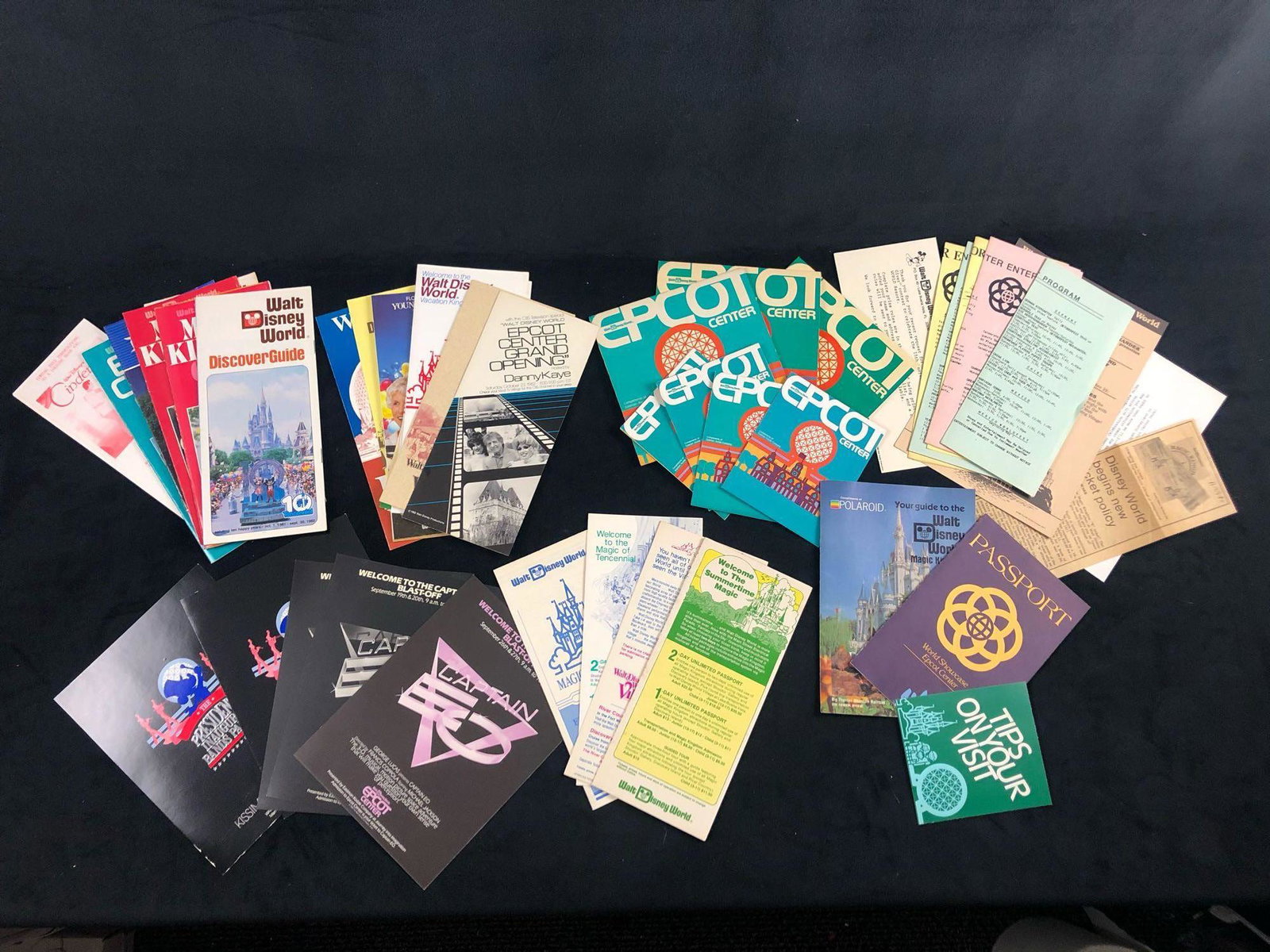 44 Walt Disney World Memorabilia Maps Brochures Guides: 44 Walt Disney World Memorabilia Maps Brochures Guides Park Information Ephemera Collectibles 1980 This is a mixed collection of memorabilia from Walt Disney World 1980. There are some duplicates of t