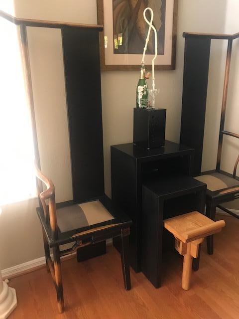 Yin Yang Chair Set: Ying Yang Chair Set: Inspired byÂ antique Asian style, thisÂ pair of accent chairs have a harmonious composition that complement each other and are designed to represent the Chinese principle of