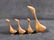 Four Vintage Wooden Bird Sculptures From Denmark