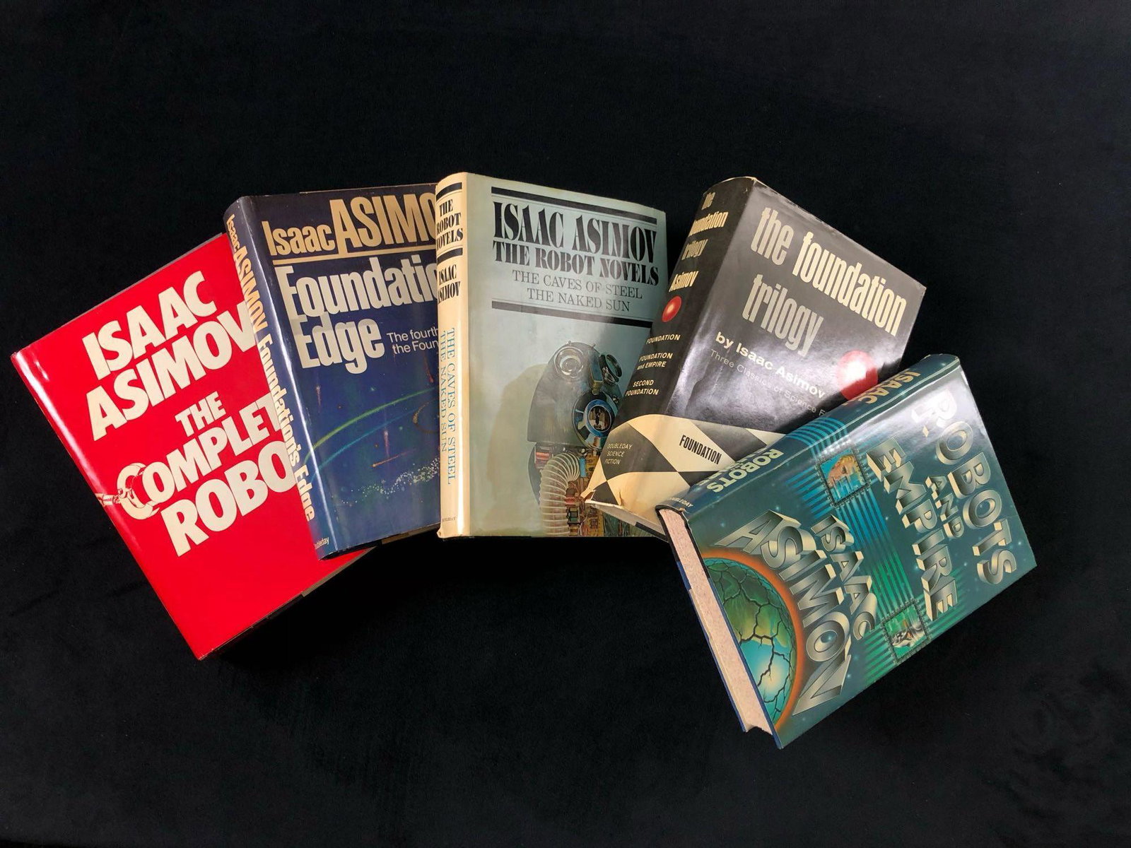 Lot of 5 Isaac Asimov Book Club Editions: Lot of 5 Isaac Asimov Book Club Editions The books and specific conditions are listed below: (1) Three Great Books by Thomas A. Dooley. Hardcover book. Publish in 1961 by New York Farrar, Straus & Cud