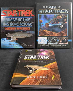 Star Trek Hardcover Books Lot Of Three: This is for a lot of hardcover Star Trek books. All books are in good, used condition with only minor shelf-wear unless noticed in the listings: (1) Star Trek: Where No One Has Gone Before - A