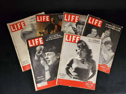 6 Vintage LIFE Magazines Years 1950 and 1951: This lot of 6 Vintage LIFE magazines are in very good vintage condition.Â There may be some slight tares along the edges and spine along with expected discoloration/foxing of the pages. The July