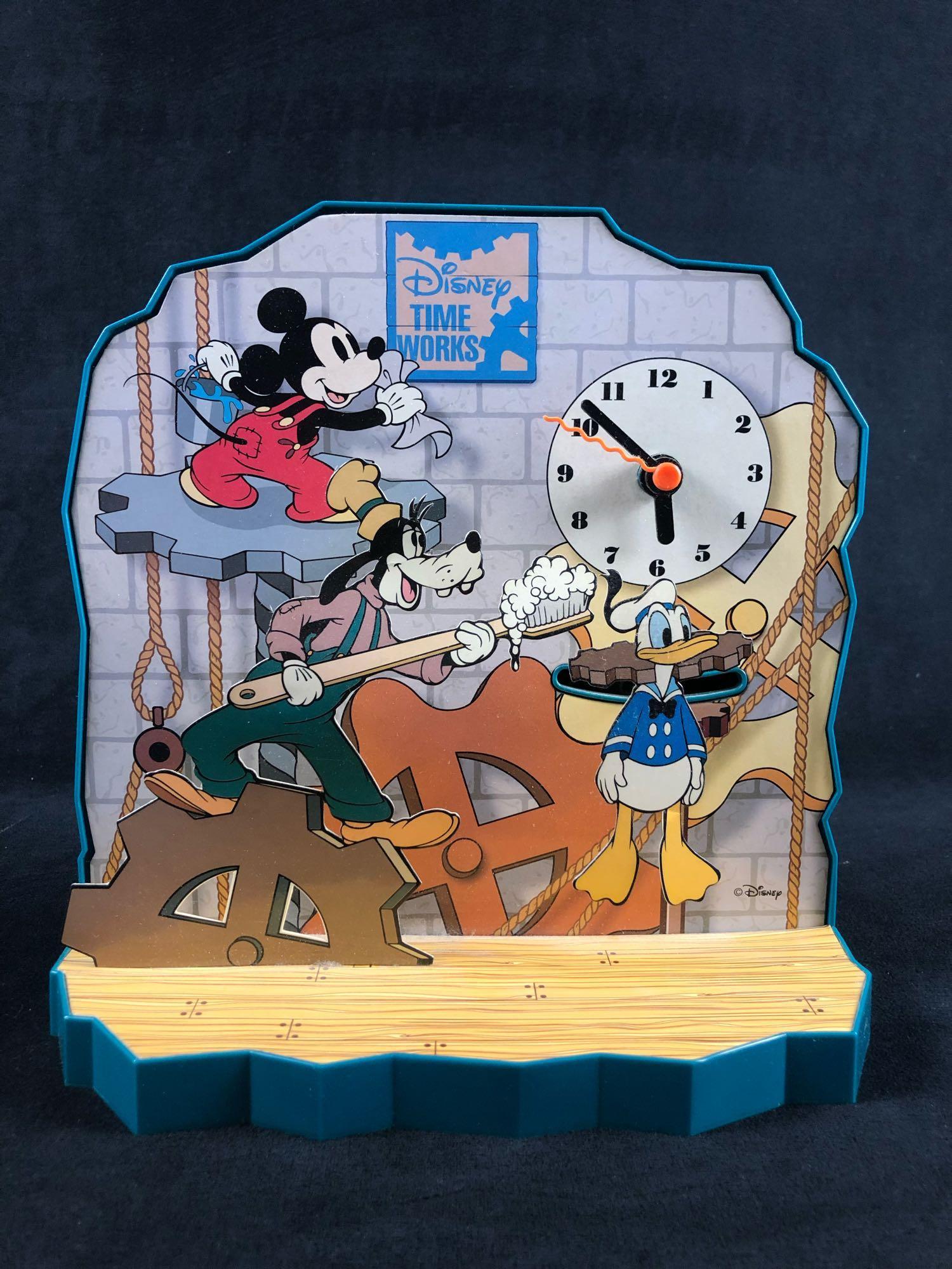 Rare Disney Time Works Animated Action Vintage Clock (1 of 15)