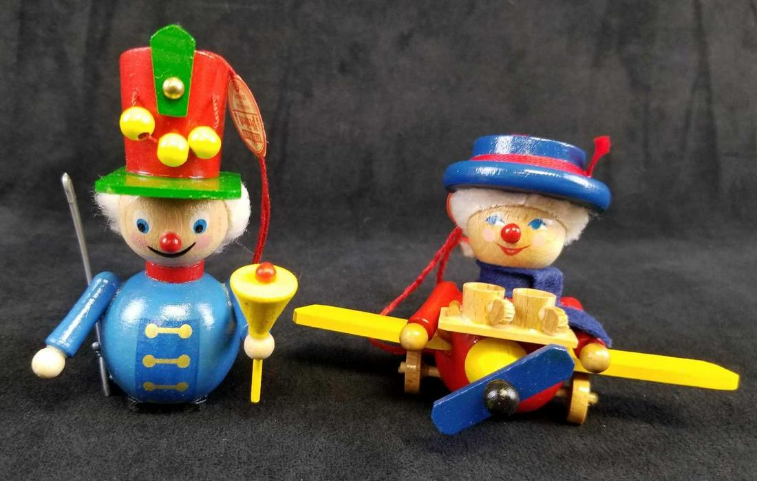 Set of 2 Steinbach GMBH German Wooden Toy Ornaments C (1 of 6)