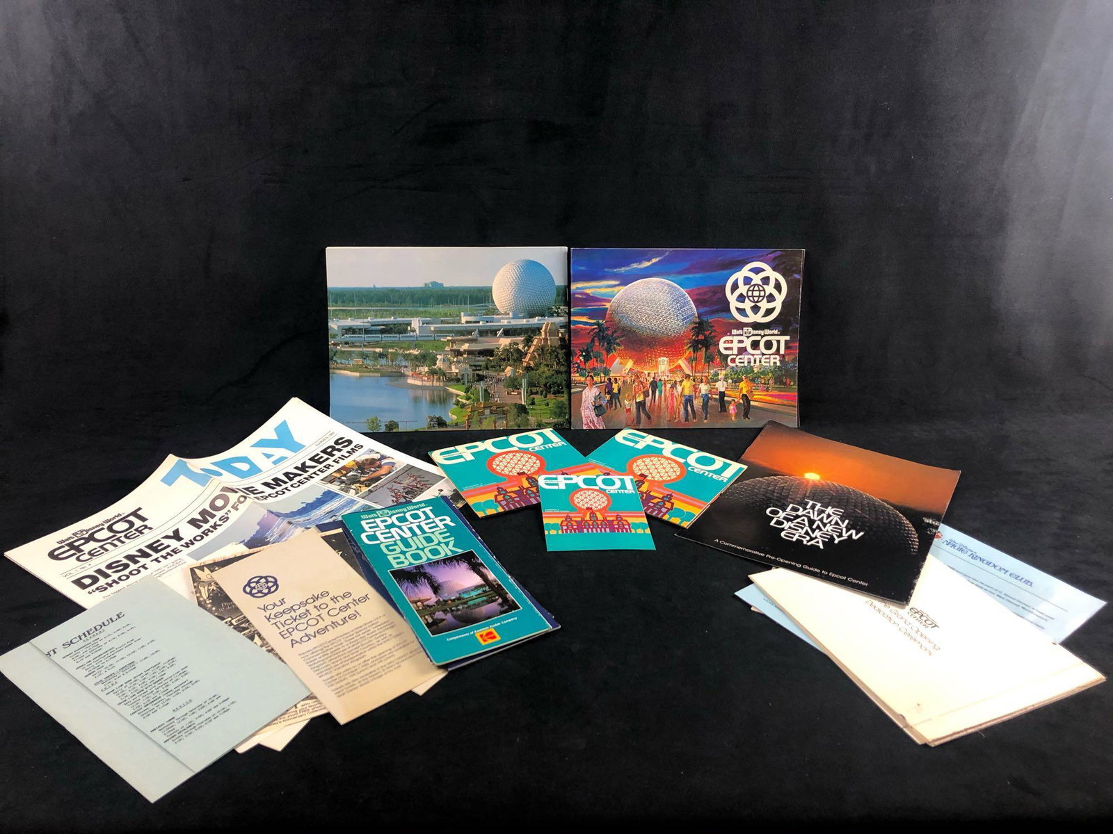 25 Epcot Memorabilia Walt Disney World Maps Kodak: 25 Epcot Memorabilia Walt Disney World Maps Kodak Brochures Ephemera Collectibles 1981 1982 This is a mixed collection of memorabilia from Epcot 1981 and 1982 Walt Disney World. The items have some kn