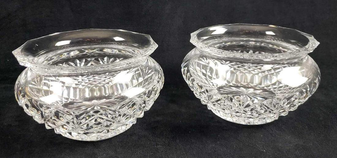 Set of 2 Marked Waterford Lismore Cut Crystal Round (1 of 9)