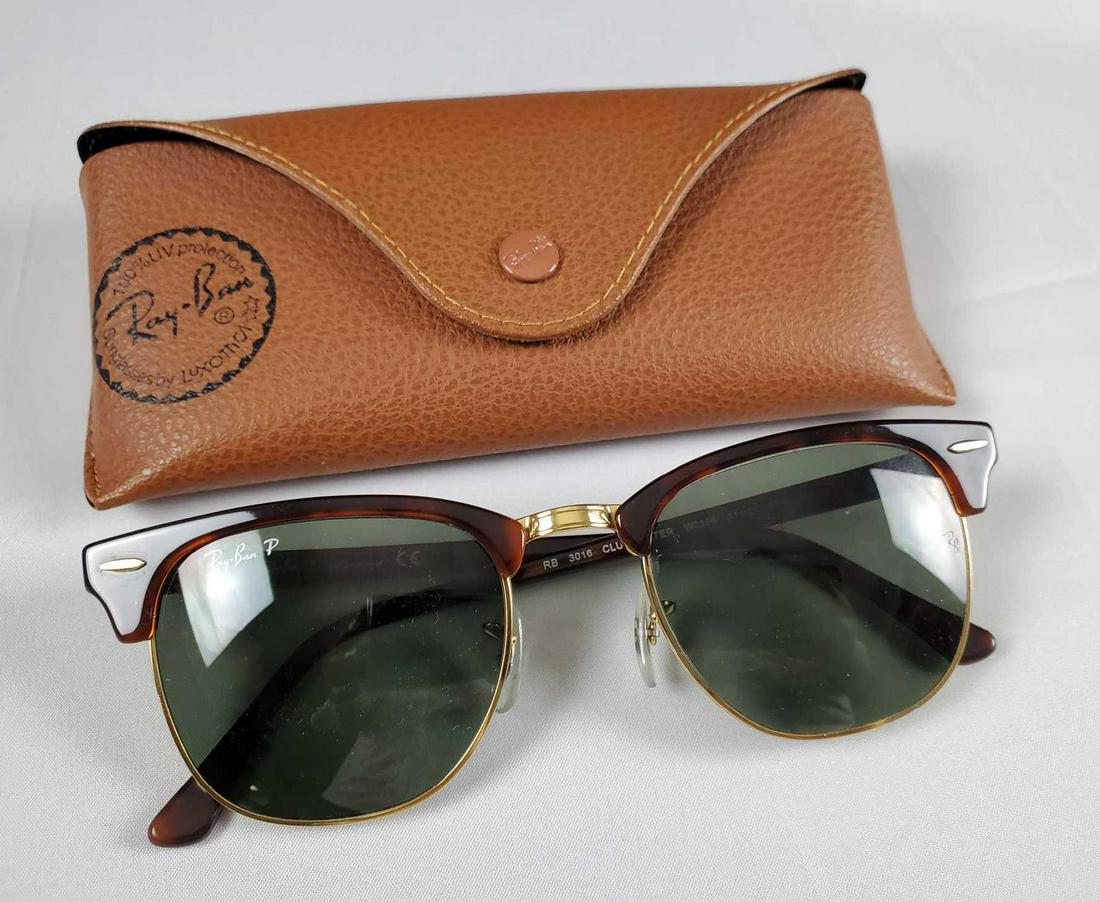 Rayban Classic Polorized Clubmaster Sunglasses: Â Ray-Ban Clubmaster Classic sunglasses are retro and timeless. Inspired by the 50â€™s, the unmistakable design of the "ClubmasterÂ Classic" is worn by cultural intellectuals, those who lead 