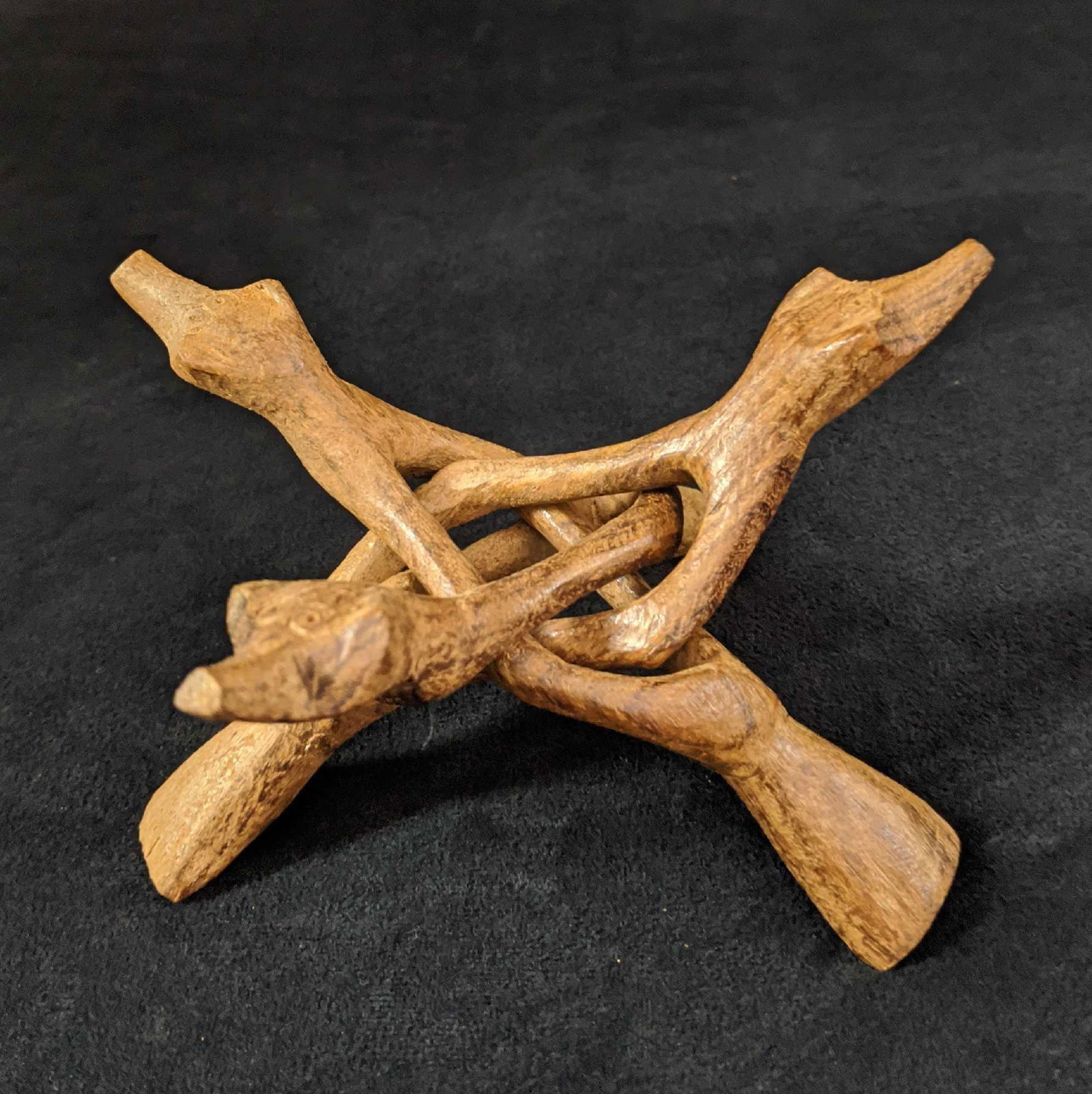 Unique Wooden Wolves Tripod Display Stand (1 of 6)