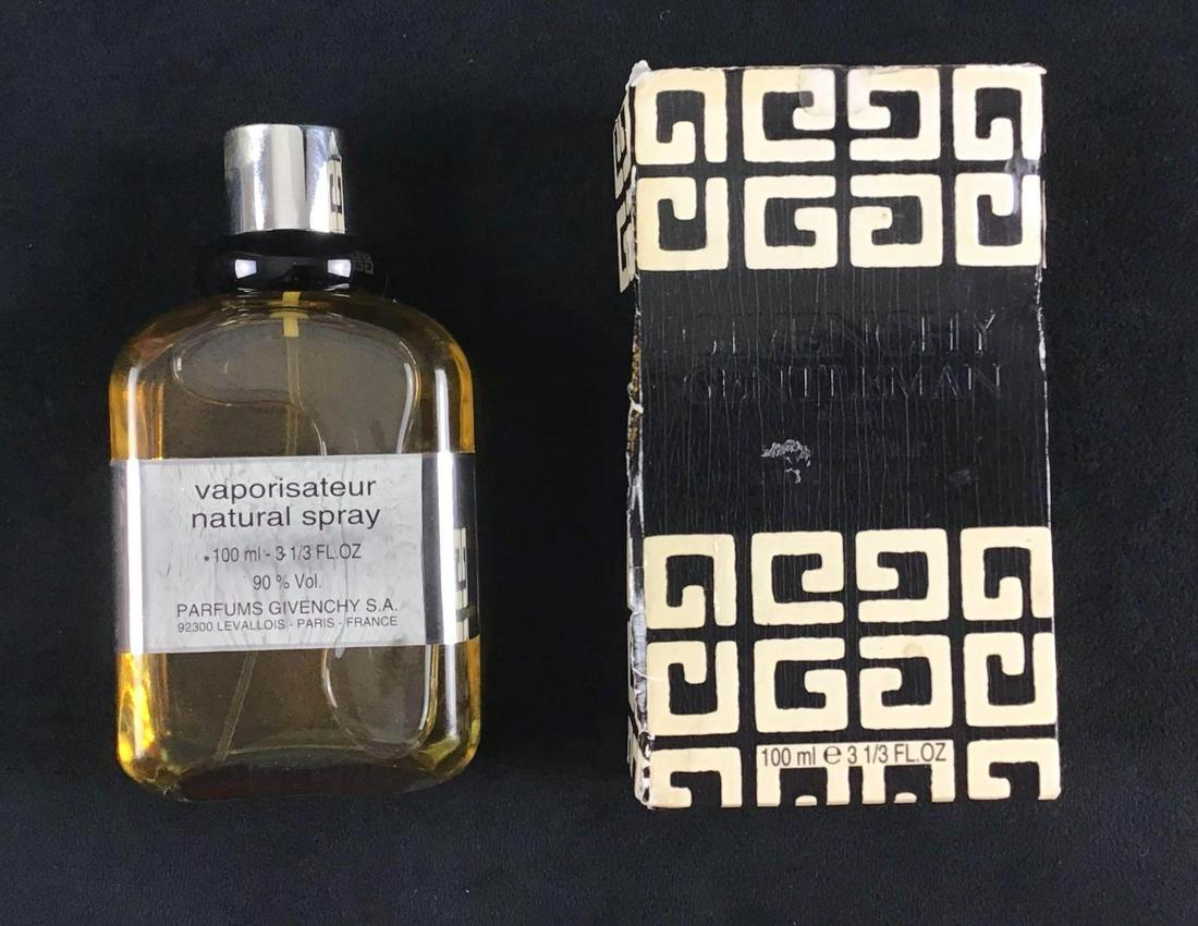 Givenchy Gentleman Paris Vaporisateur Eau De Toilette: This is a Vintage Givenchy Gentleman eau de toilette from the 1970s. The box has the original release design. The longevity of the scent is above most others. Top notes are honey, cinnamon, bergamot, 