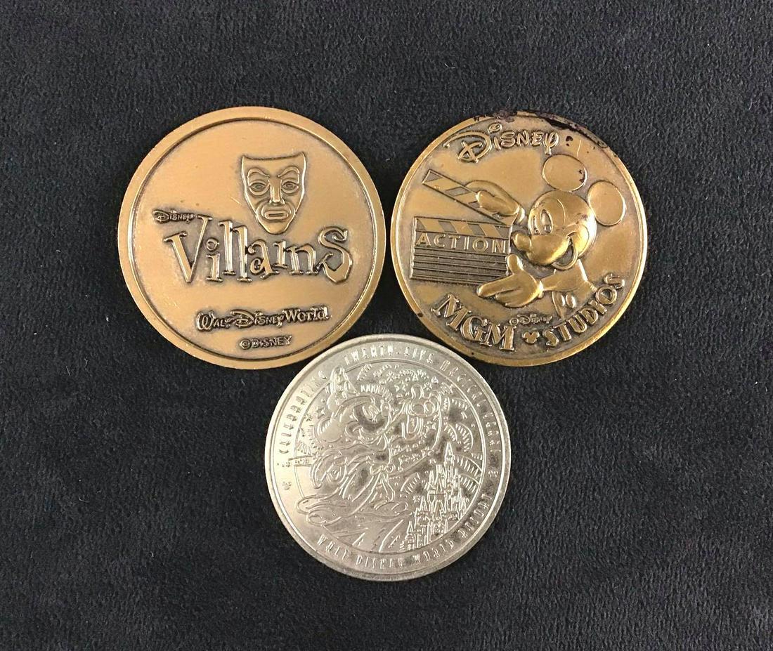 Lot of 3 Collectable Walt Disney Coins MGM Studios (1 of 9)