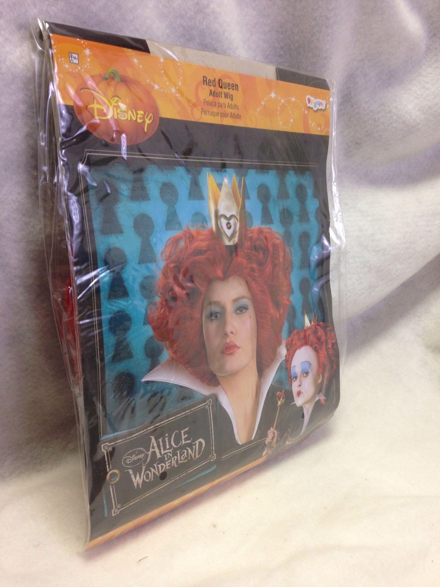 NOS - Halloween Wig - Disney Red Queen Alice In (1 of 5)