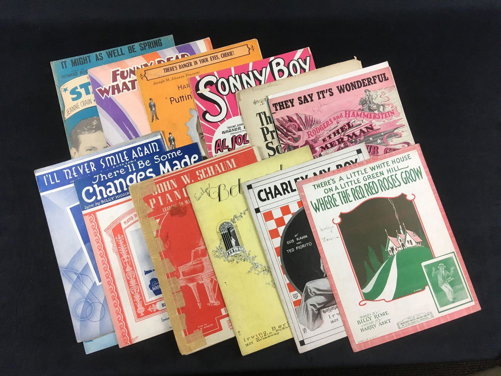 Collection of 16 Pieces of Vintage Sheet Music 1920s to (1 of 4)