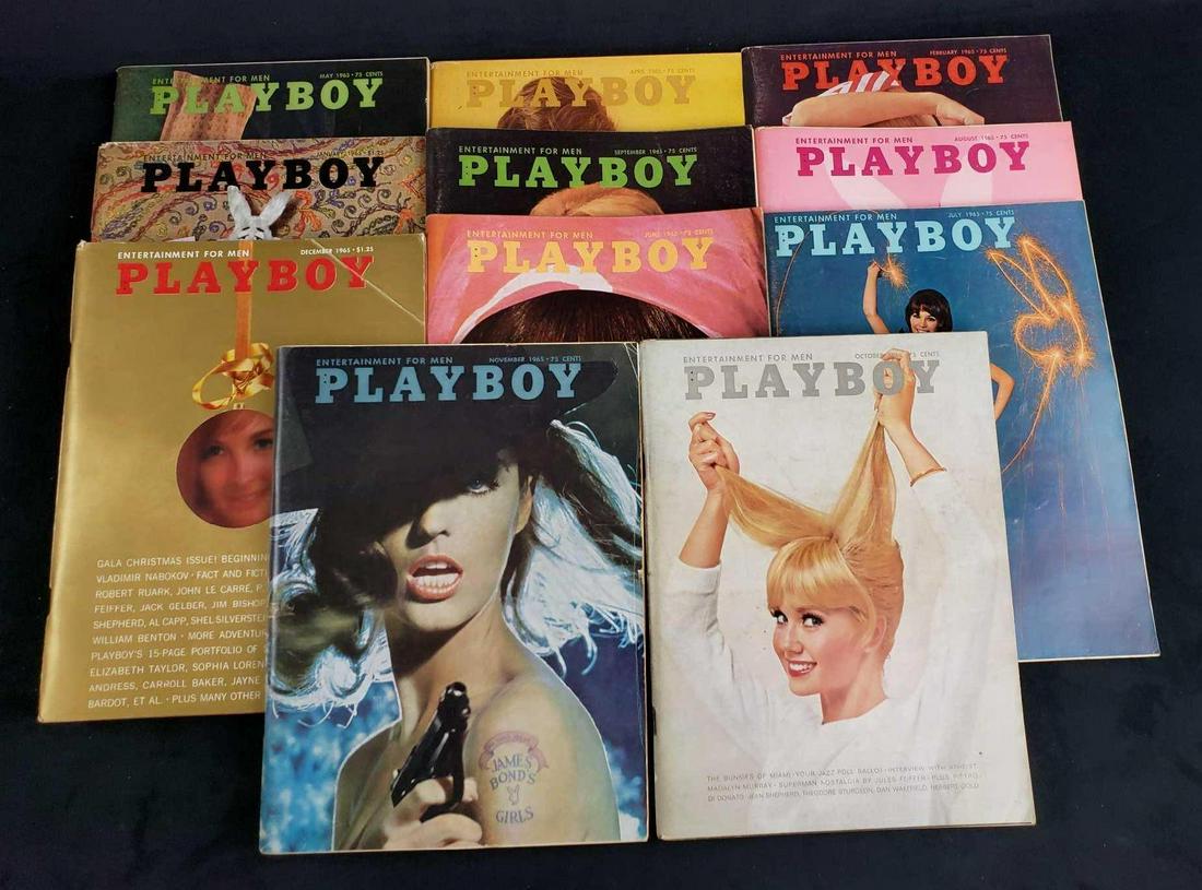 Set of 11 1965 Playboy Magazines (1 of 5)
