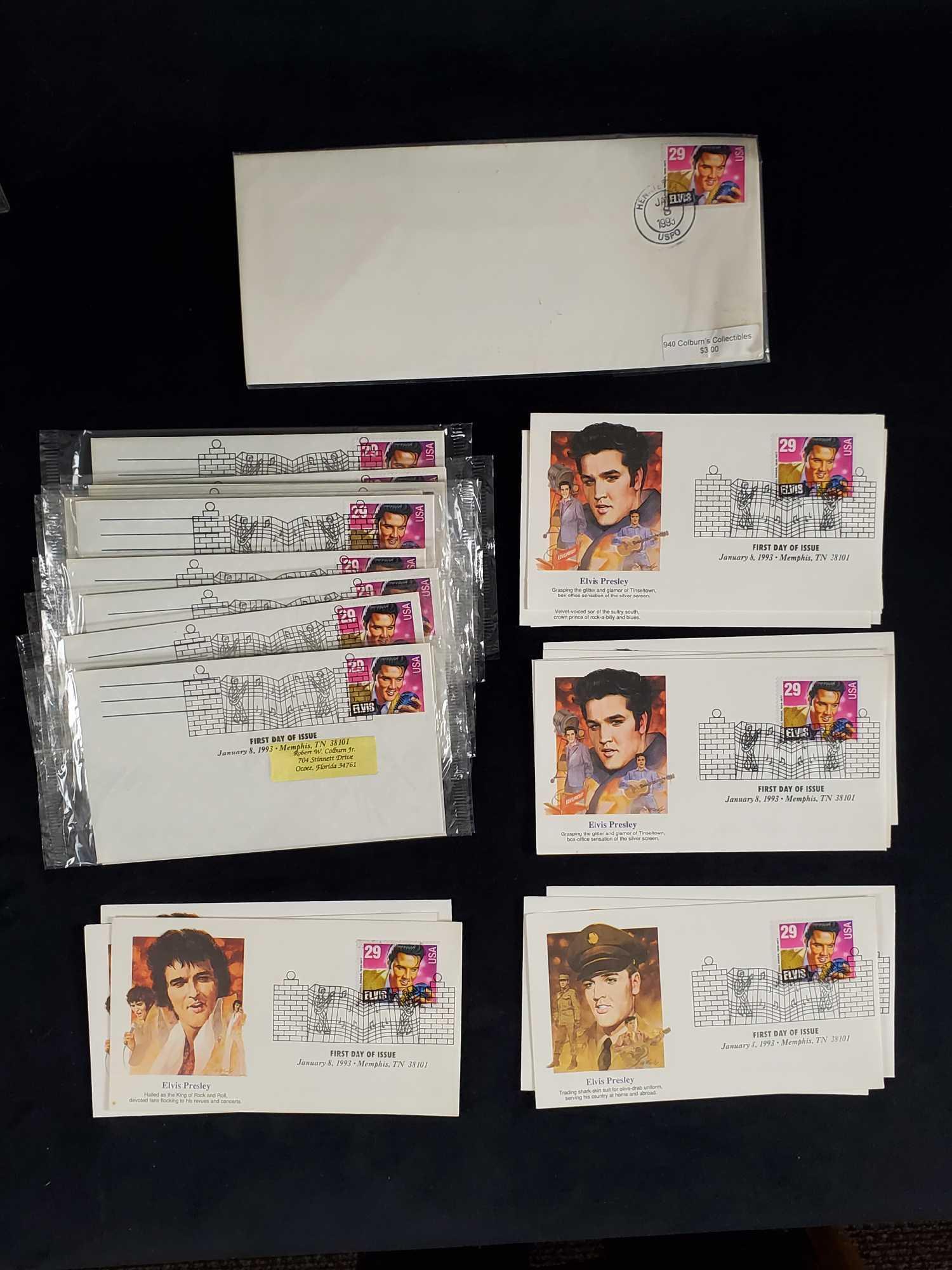 Elvis Presley First Day Issue Stamps W Envelopes (1 of 12)