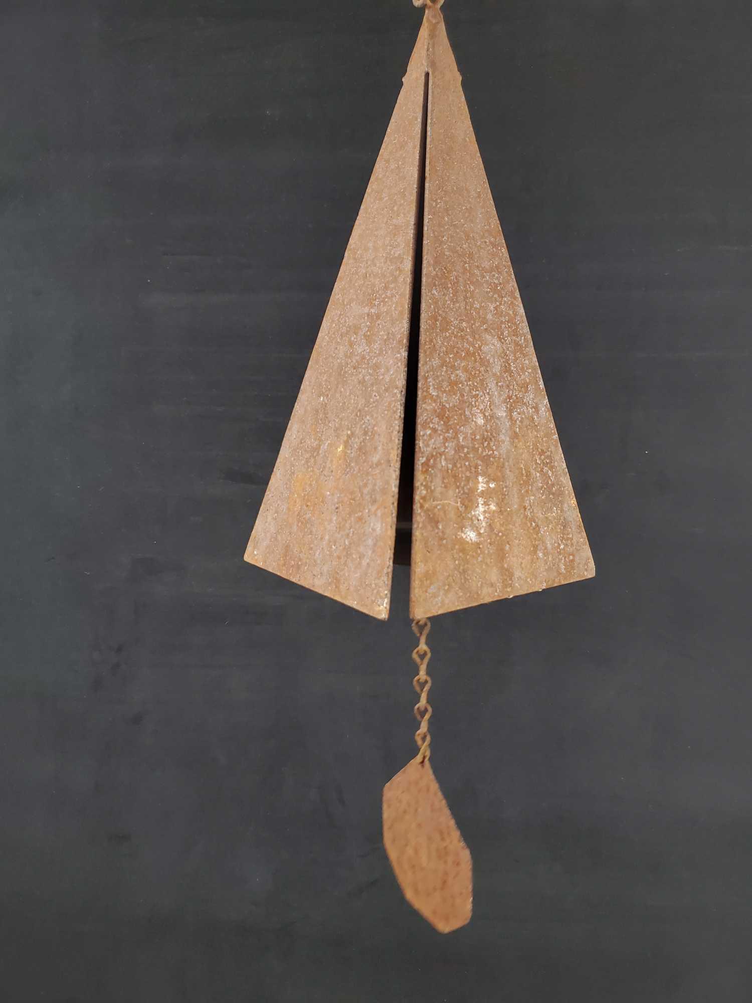 Vintage Metal Jeff Cross Style Pyramid Wind Chime (1 of 6)