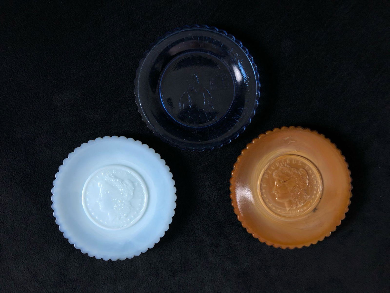 Art Glass Joe St Clair Coin Plate Miniature Lot (1 of 9)