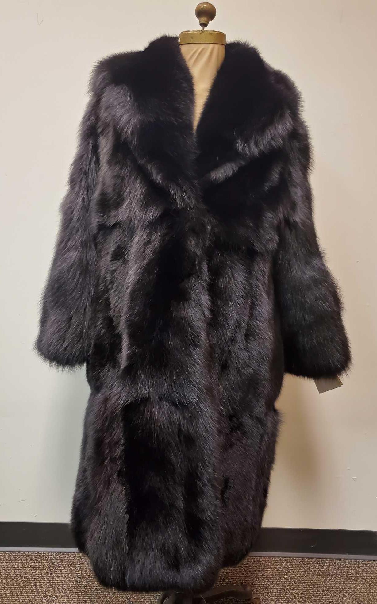 Vintage Black Fur Coat by Pelliccerie Daria (1 of 7)