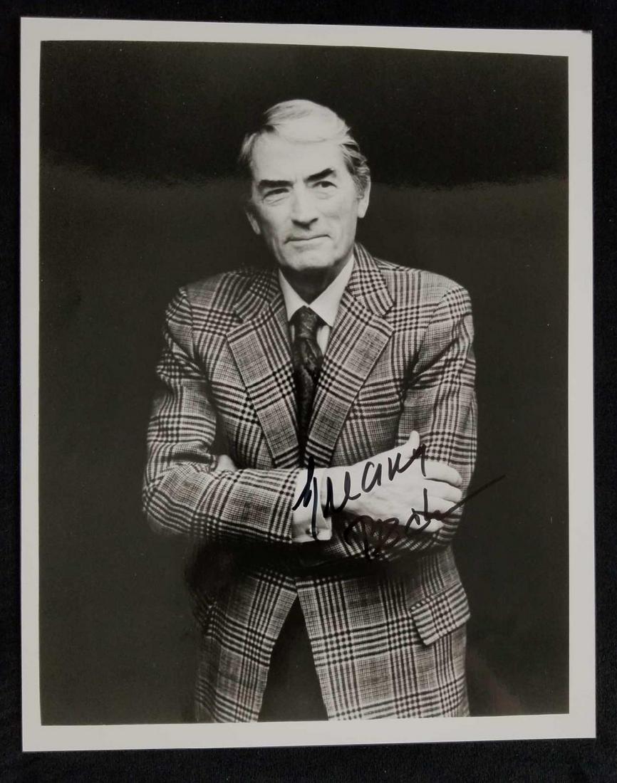 Autographed Photo of Gregory Peck: No COA, but came from an avid celebrity autograph collector and believed to be real.Â In mint condition with no known damages such as creases, rips or tares. Measures 8" x 10". We do not guarantee a