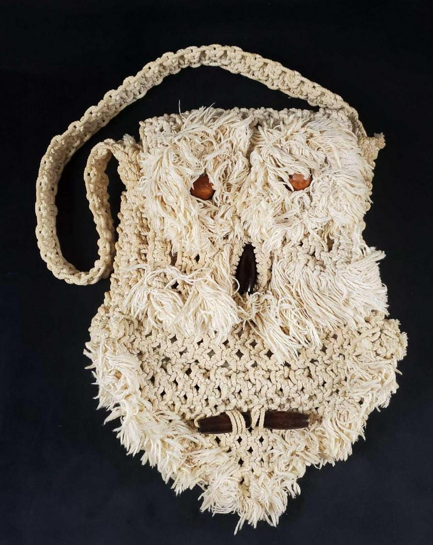 Vintage Handmade Boho Owl Crochet Purse Bag (1 of 10)