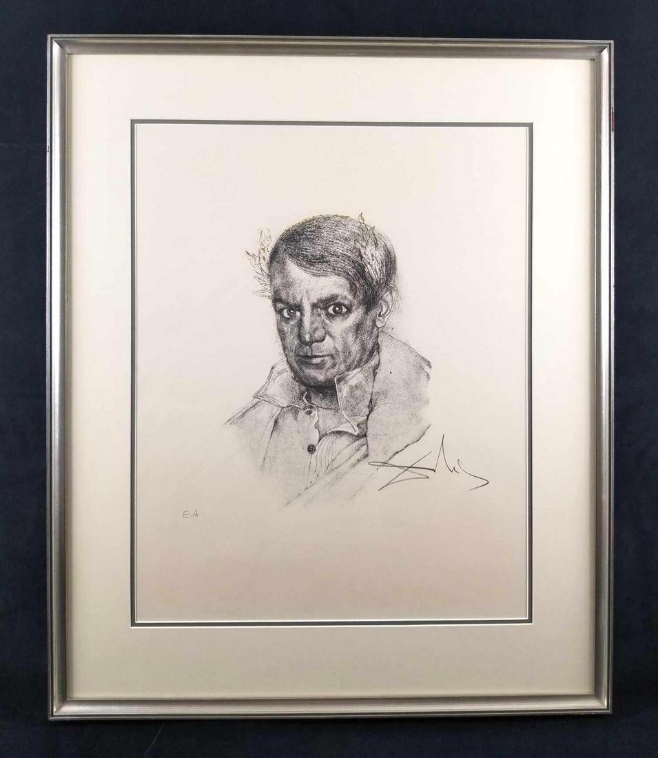 Salvador Dali Portrait of Picasso Framed Lithograph (1 of 10)