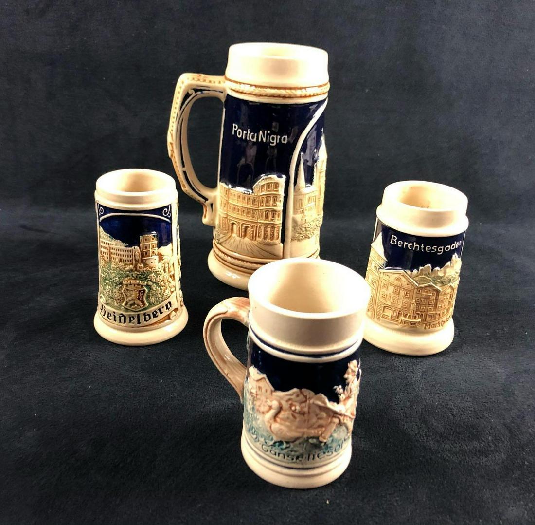 Mixed Lot Of 4 German Beer Steins German Ceramic Mug (1 of 11)