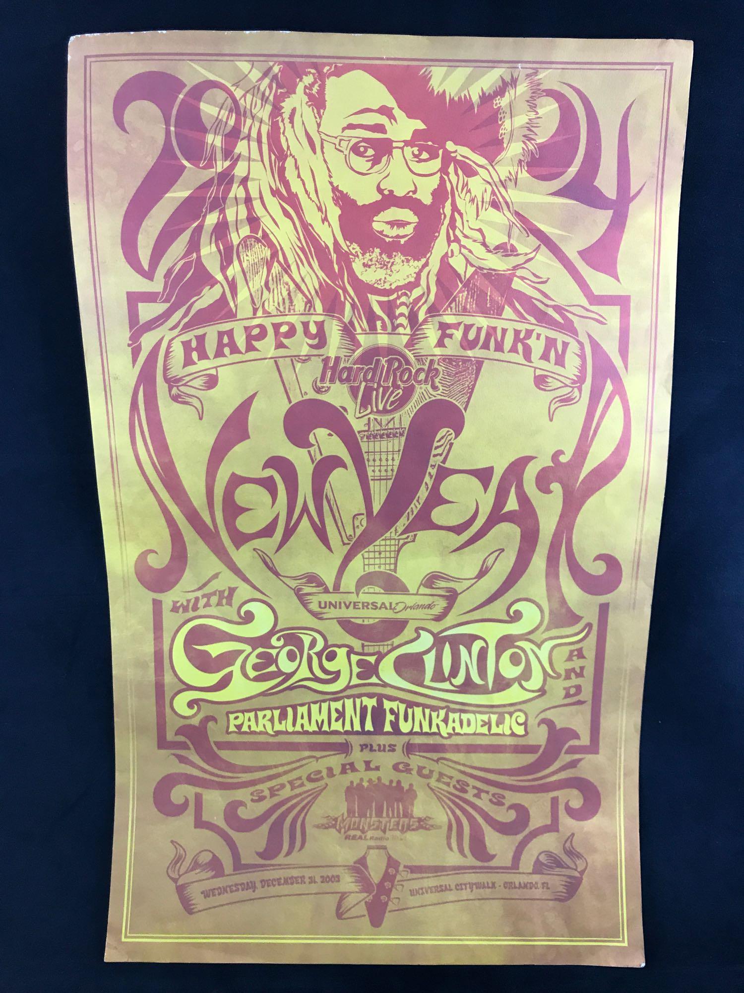Rare George Clinton Hard Rock Live Poster (1 of 4)