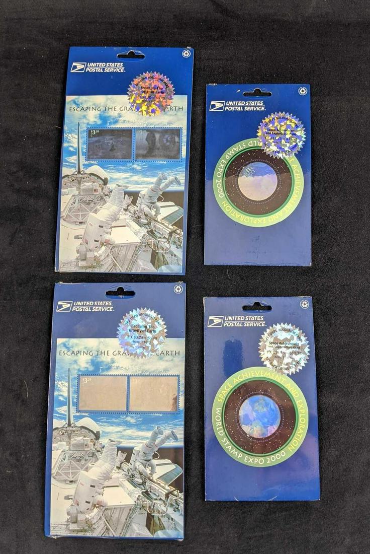 US Space Hologram Stamp Sheets Lot Of Four (1 of 4)