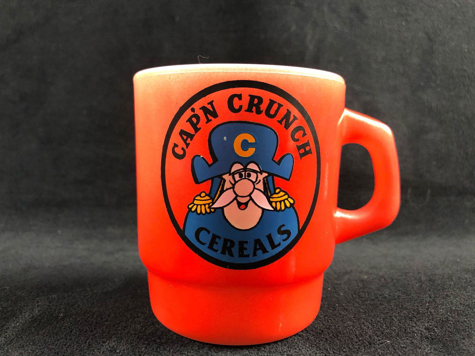 VIntage Capâ€™N Crunch Anchor Hocking Glass Red Mug (1 of 8)