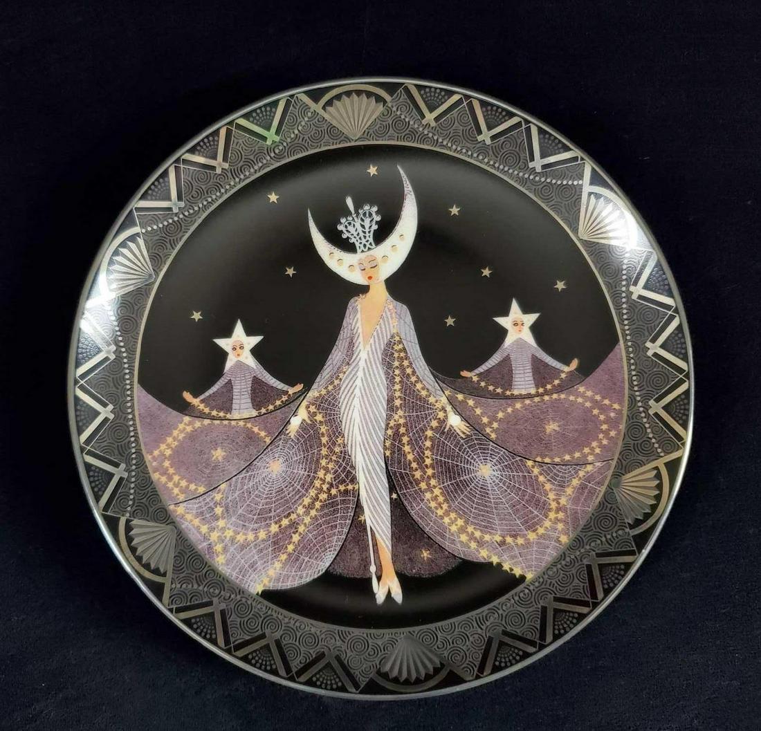 Art Deco Royal Doulton Queen of the Night Plate from: This limited edition "Queen of the Night" decorative plate by Royal DoultonÂ England: Franklin Mint Heirloom Recommendation from House of ERTE is made from fine bone China. It depicts a starry Queen