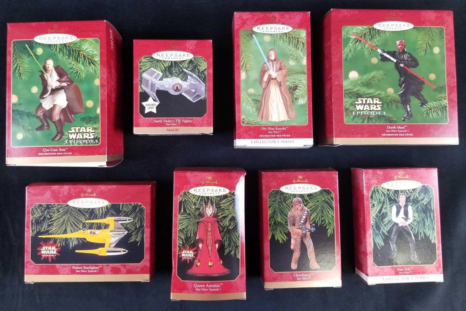 Lot of 8 Hallmark Star Wars Collectible Ornaments (1 of 9)