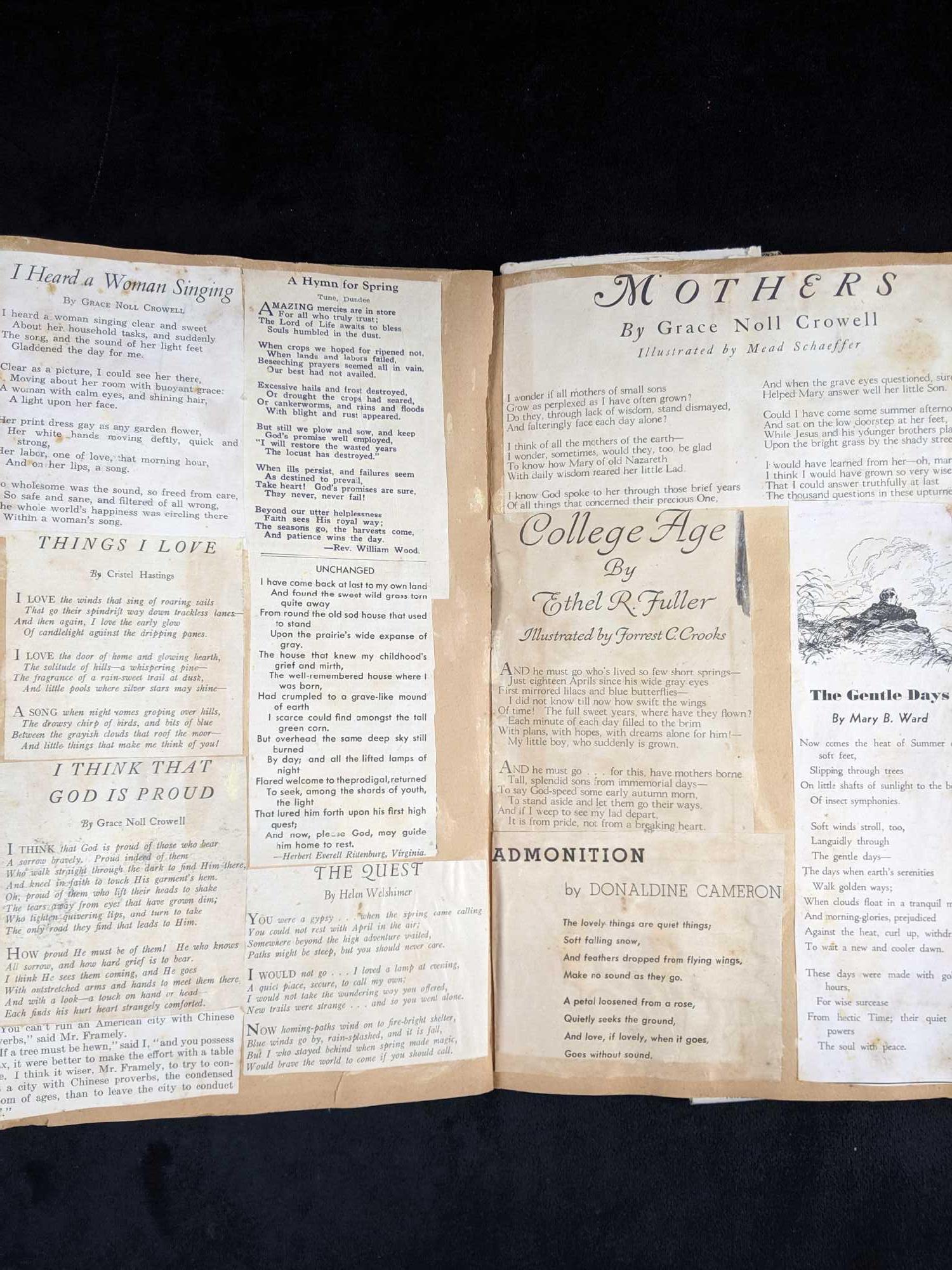 1940s Personal Scrapbook With Poems Advertisements and (1 of 11)