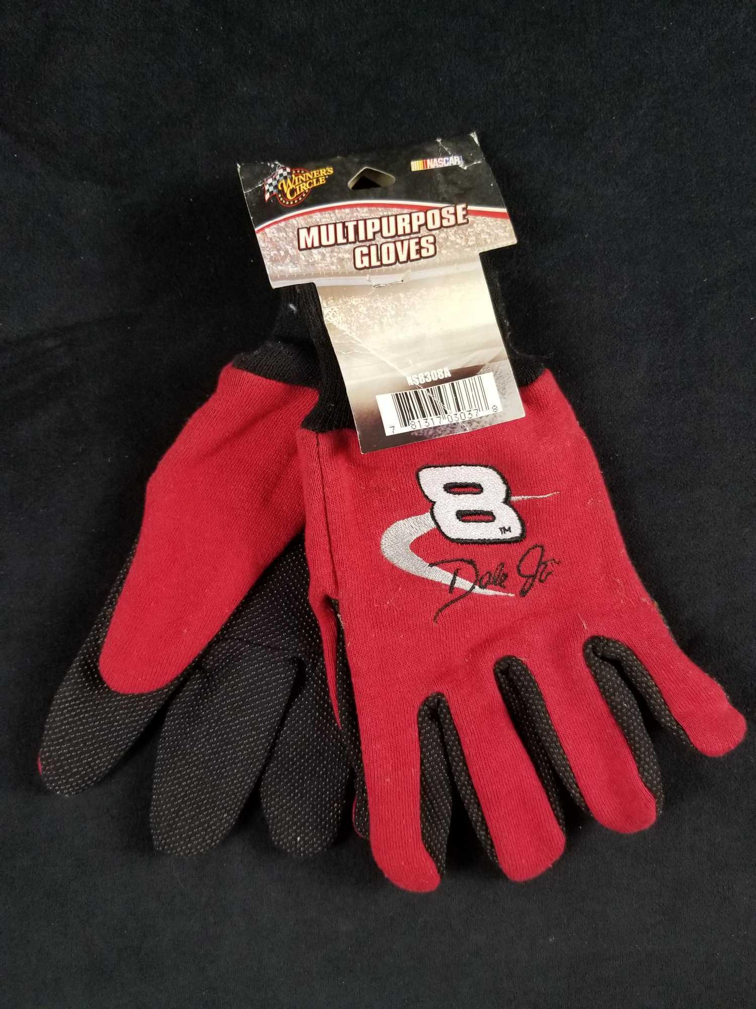 NASCAR Dale Jr #8 Multipurpose Utility Gloves Red Black (1 of 5)