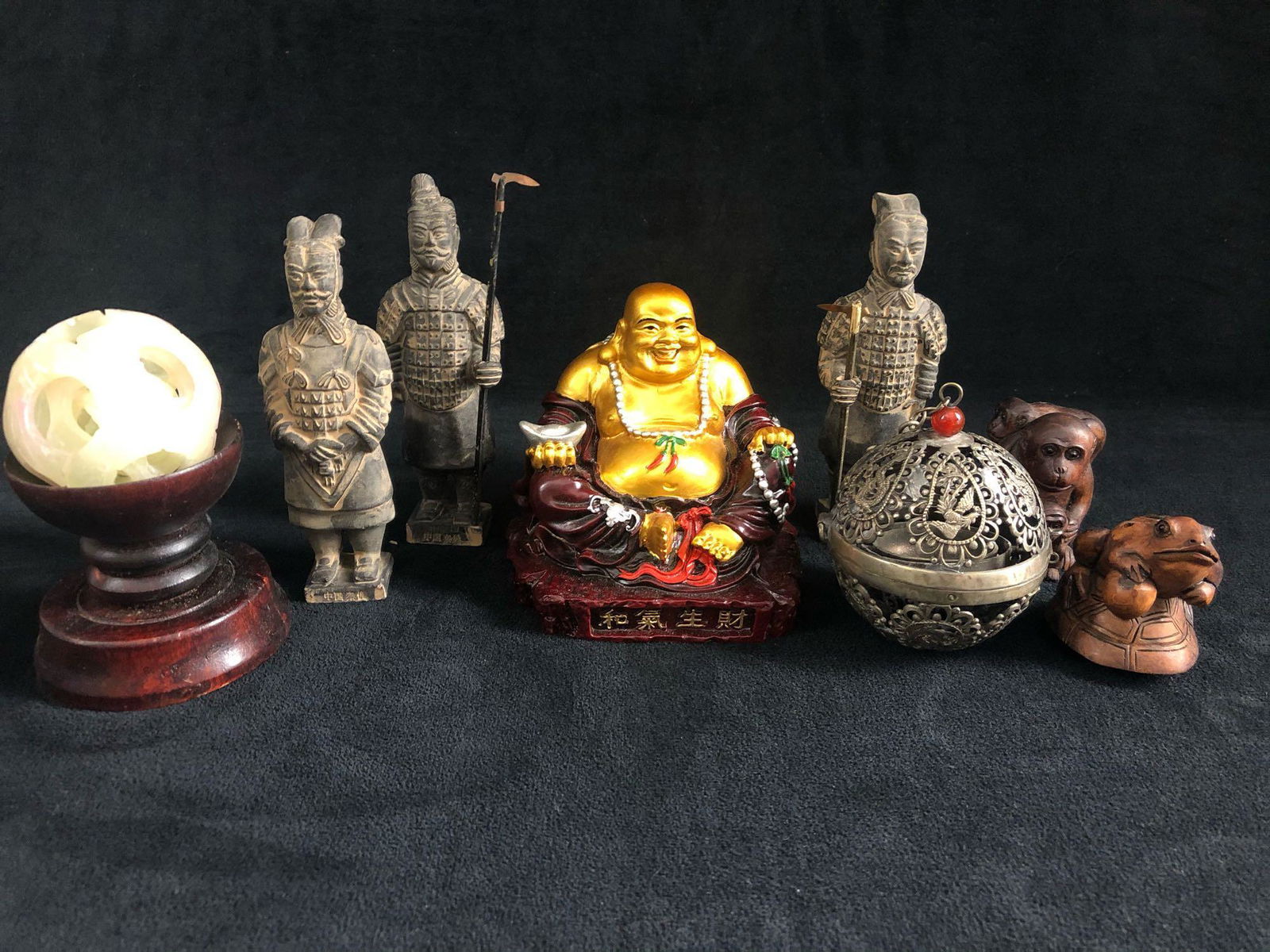 Lot Of Vintage Chinese Incense Holders Buddha Figures (1 of 7)