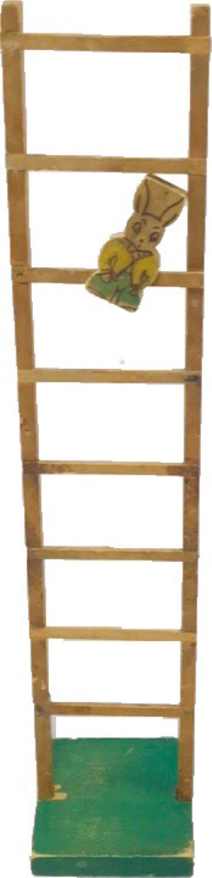 Vintage Amish Monkey Ladder Toy with Bunny (1 of 14)