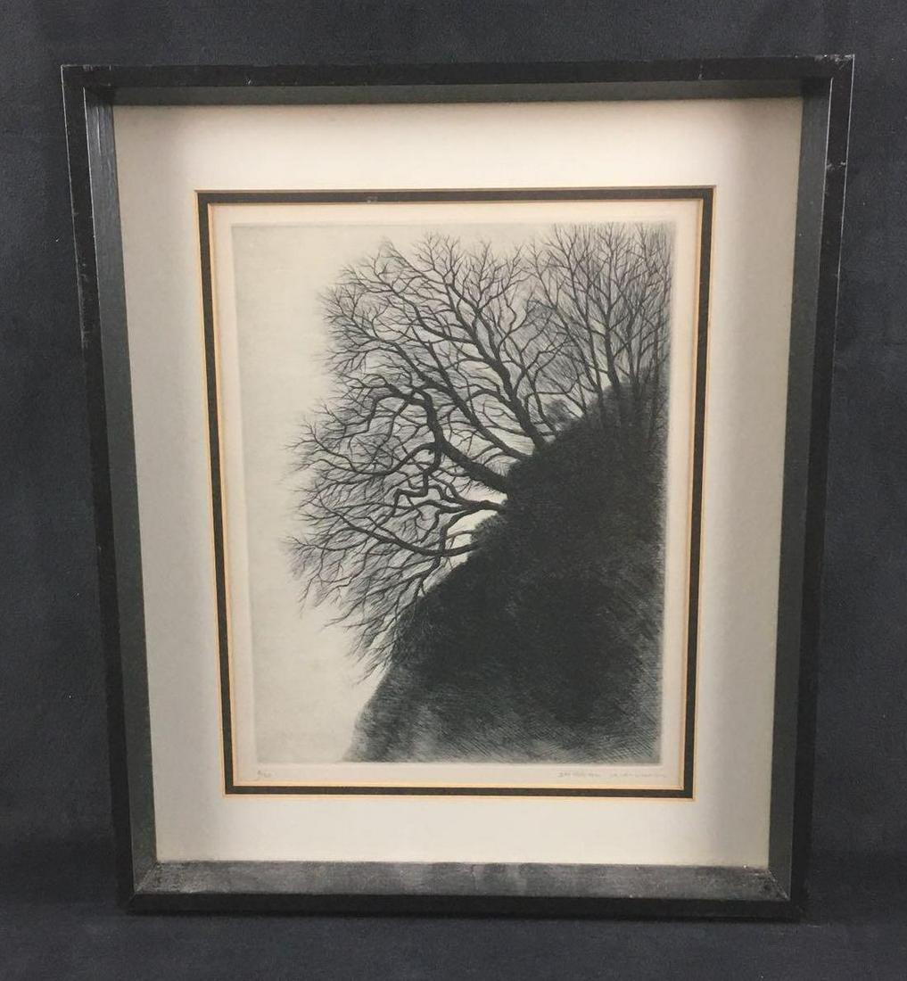 Shigeru Kimura Signed Tree Branch Etching (1 of 5)