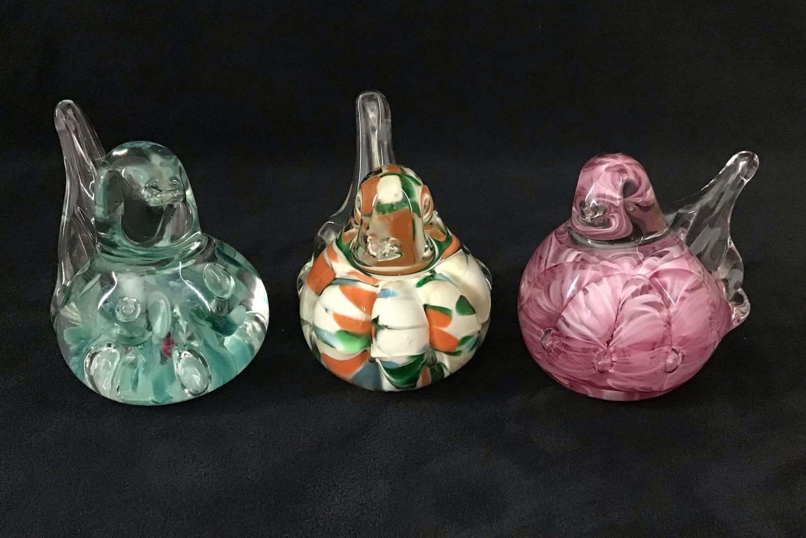 Lot of 3 Glass Art Birds Joe Rice St Clair Lot (1 of 11)