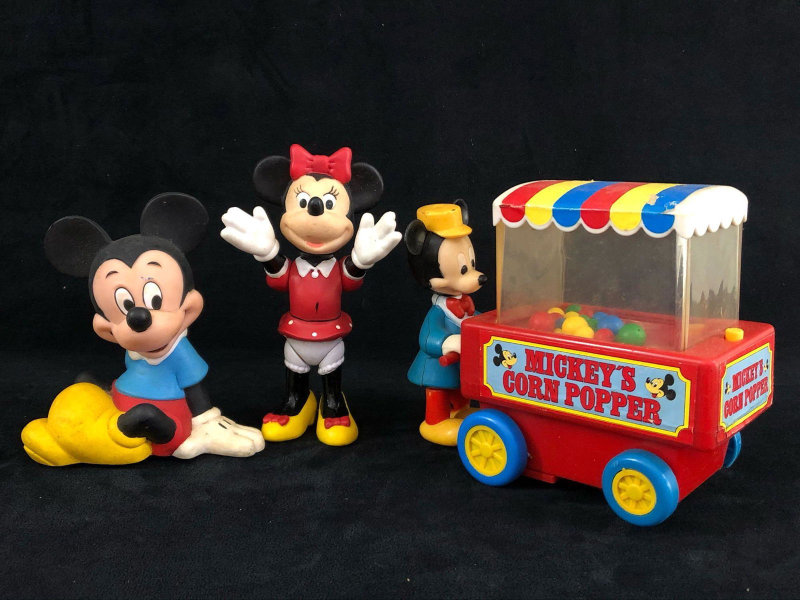 Vintage 3 PC Disney Micky Corn Popper Cart - Piggy Bank (1 of 20)