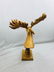Hand-carved China-berry Burl Wood Moose, From Indonesia - 10