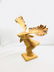 Hand-carved China-berry Burl Wood Moose, From Indonesia - 2