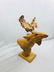 Hand-carved China-berry Burl Wood Moose, From Indonesia - 7
