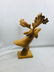 Hand-carved China-berry Burl Wood Moose, From Indonesia - 9