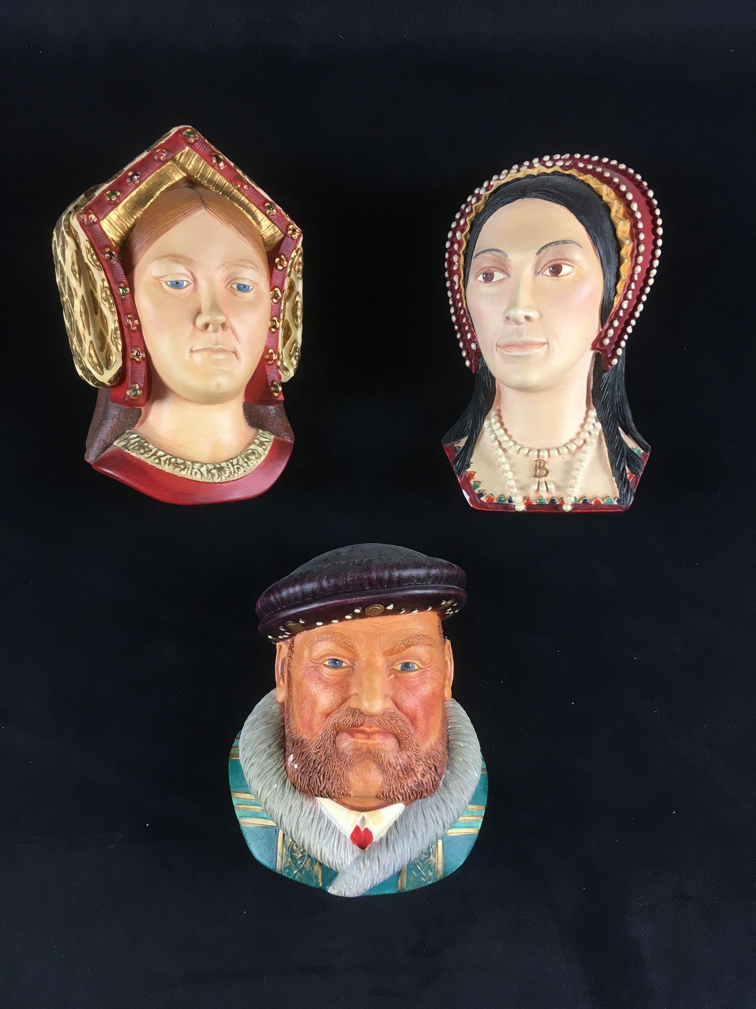 3 Bossons Congleton England Chalkware Heads (1 of 3)