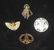 Vintage Mother of Pearl and Rhinestone Brooches Lot of